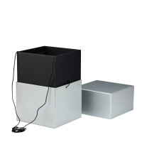 URNE SILBER METALLIC - Glatte schimmernde Oberfläche